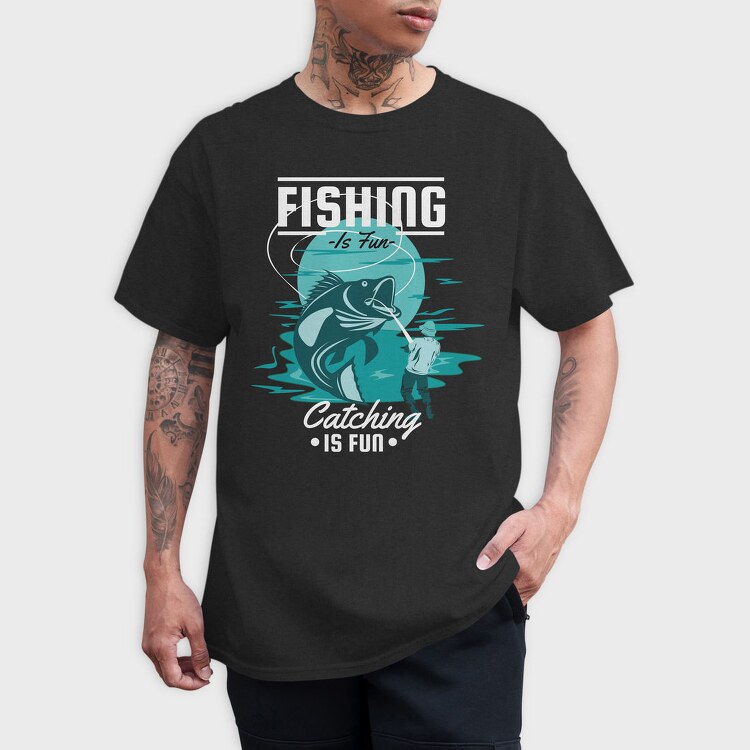 Fishing Fun Fisherman, Tricou Barbati (Unisex)