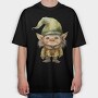 Elf Hat Gnome, Tricou Oversize Barbati (Unisex)