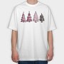 Dreamy Pink Trees Set, Tricou Oversize Barbati (Unisex)