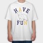 Polar Bear Have Fun, Tricou Oversize Barbati (Unisex)