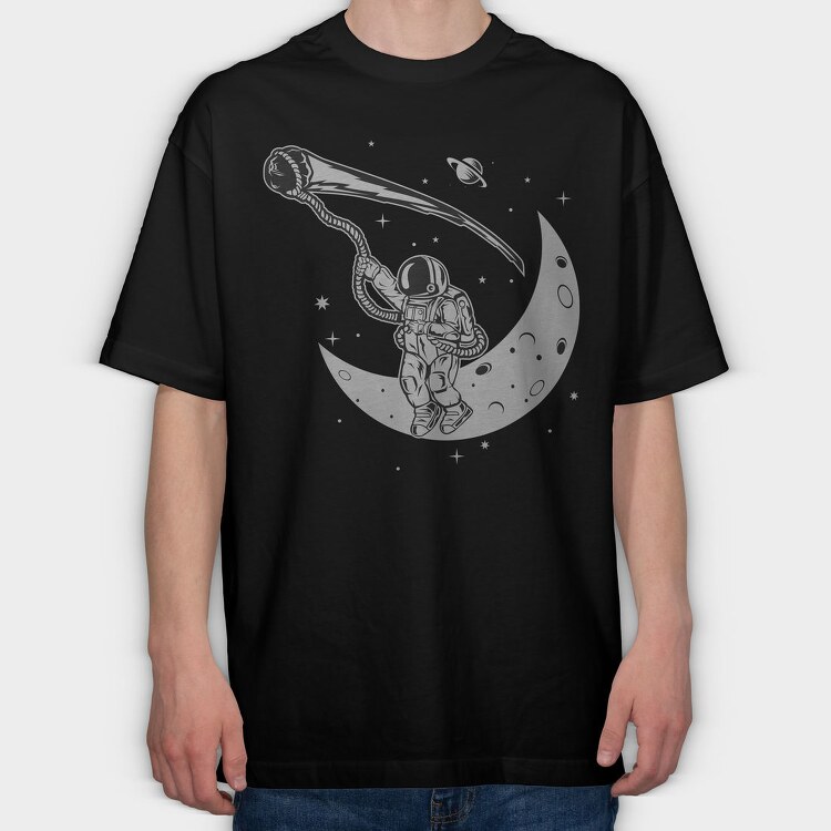 Astronaut Moon Climb, Tricou Oversize Barbati (Unisex)