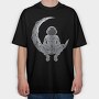 Astronaut Moon Meditation, Tricou Oversize Barbati (Unisex)