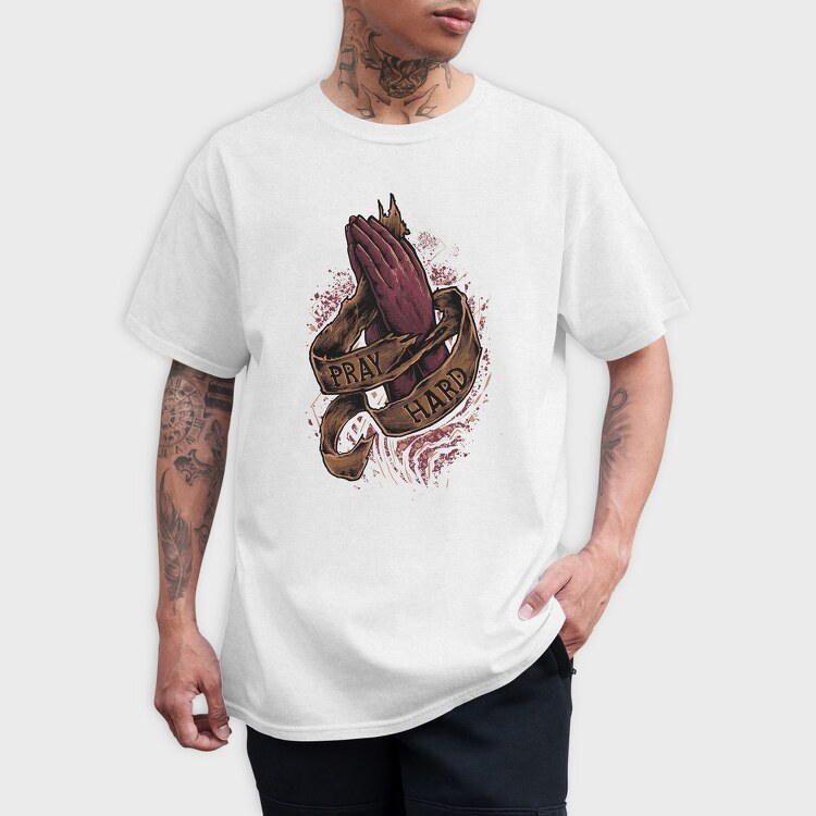 Prayer Hands Hard Pray, Tricou Barbati (Unisex)