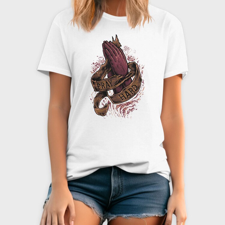 Prayer Hands Hard Pray, Tricou Barbati (Unisex)