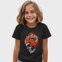 Motorcycle Skull Fire, Tricou Copii