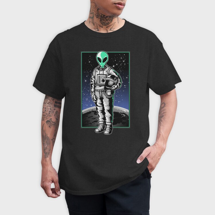 Space Alien Astronaut, Tricou Barbati (Unisex)
