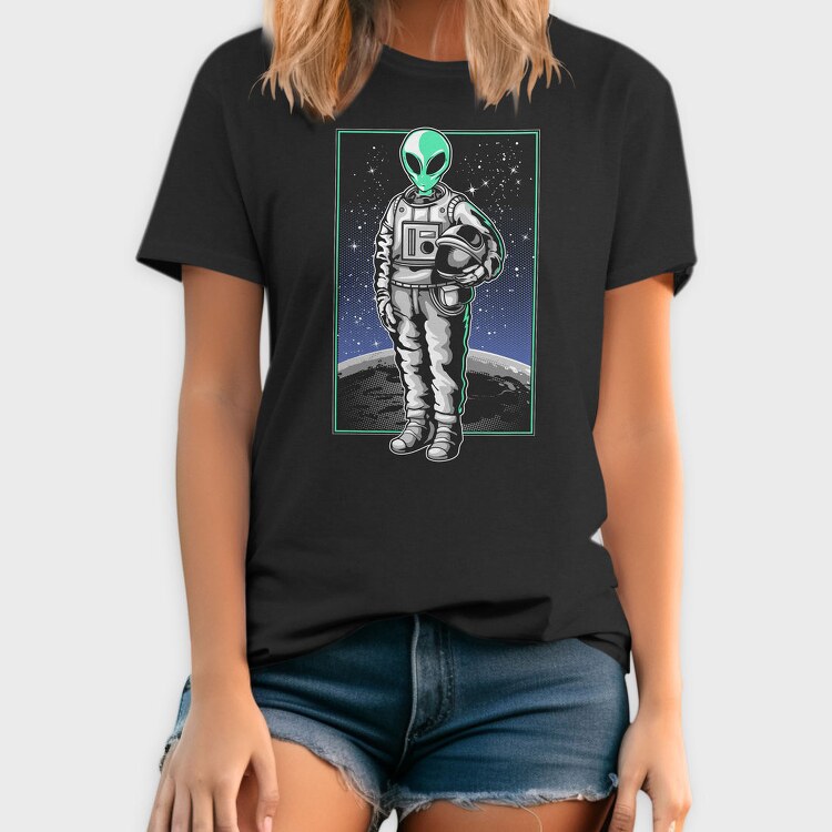 Space Alien Astronaut, Tricou Barbati (Unisex)