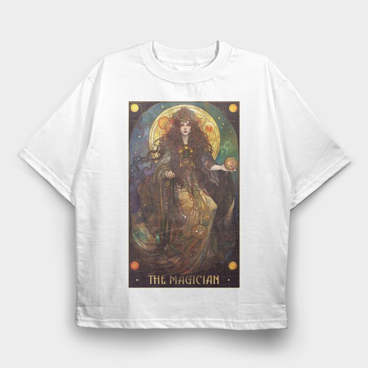 Tarot Card the Magician, Tricou Oversize Barbati (Unisex)
