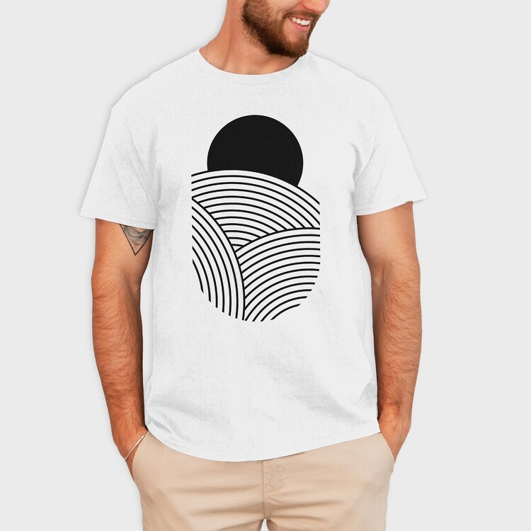 Minimal Geometric01, Tricou Barbati (Unisex)