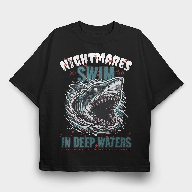 Swim in Deep Waters, Tricou Oversize Barbati (Unisex)