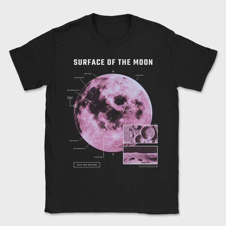 Surface of the Moon, Tricou Barbati (Unisex)