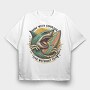Surf With Courage, Tricou Oversize Barbati (Unisex)