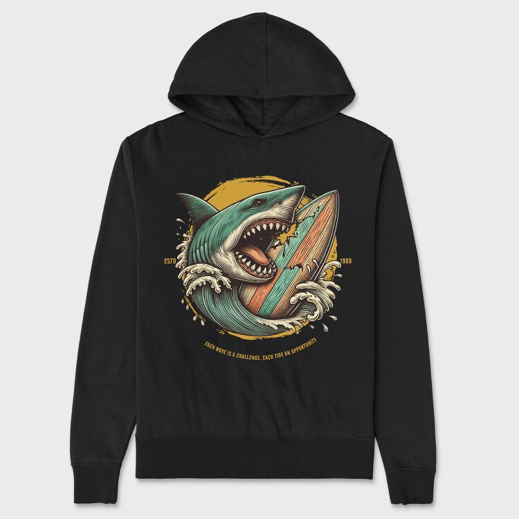Surf With Courage, Hanorac Oversize Barbati (Unisex)