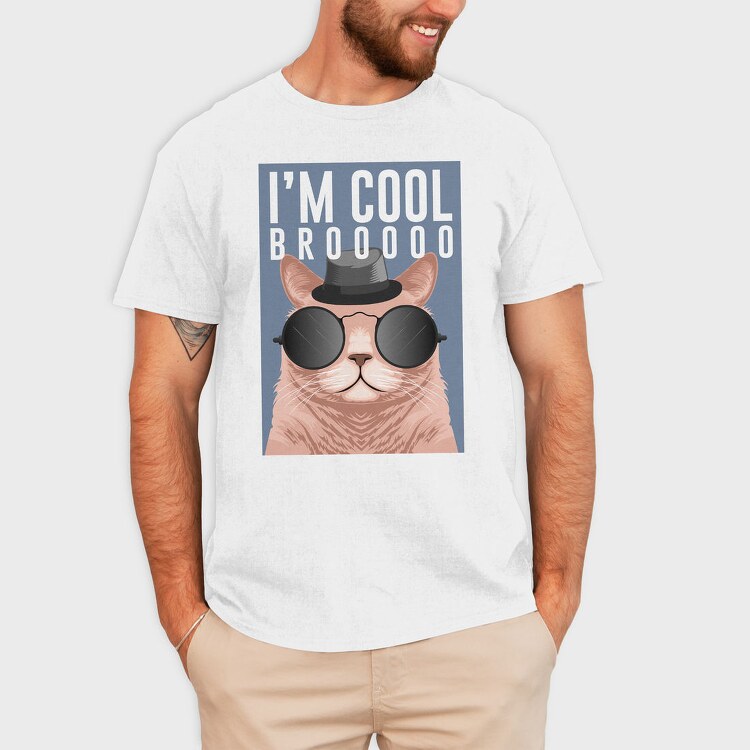 Cool Cat Bro, Tricou Barbati (Unisex)