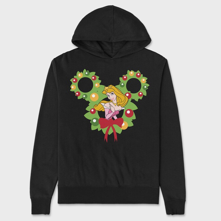 Aurora Holiday Wreath, Hanorac Oversize Barbati (Unisex)