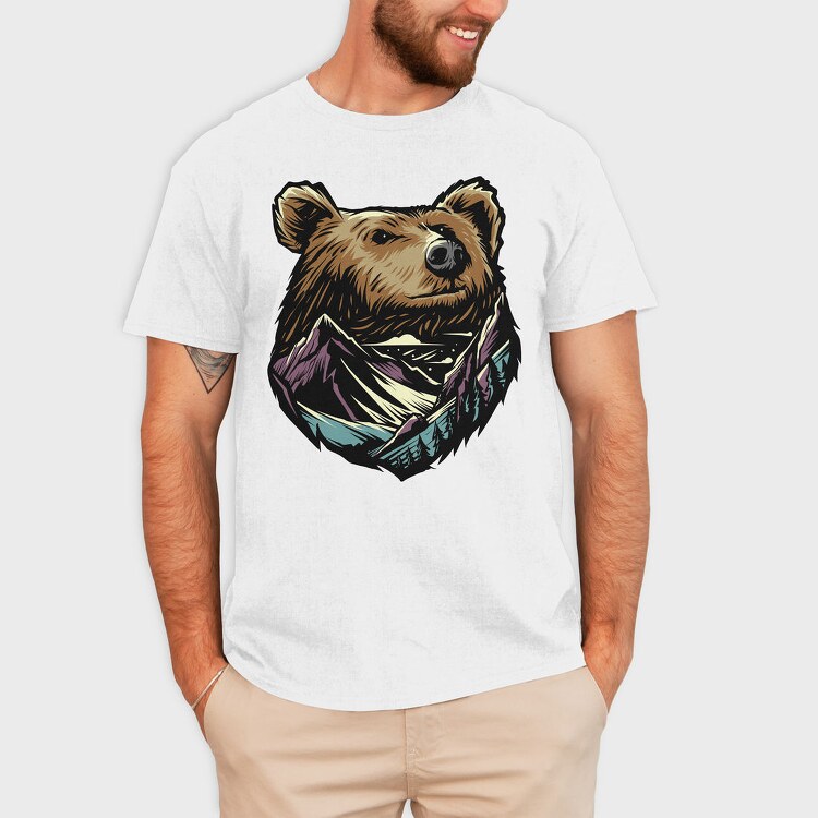 Mountain Bear, Tricou Barbati (Unisex)