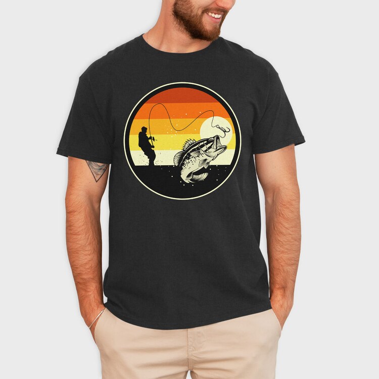 Fishing Sunset, Tricou Barbati (Unisex)