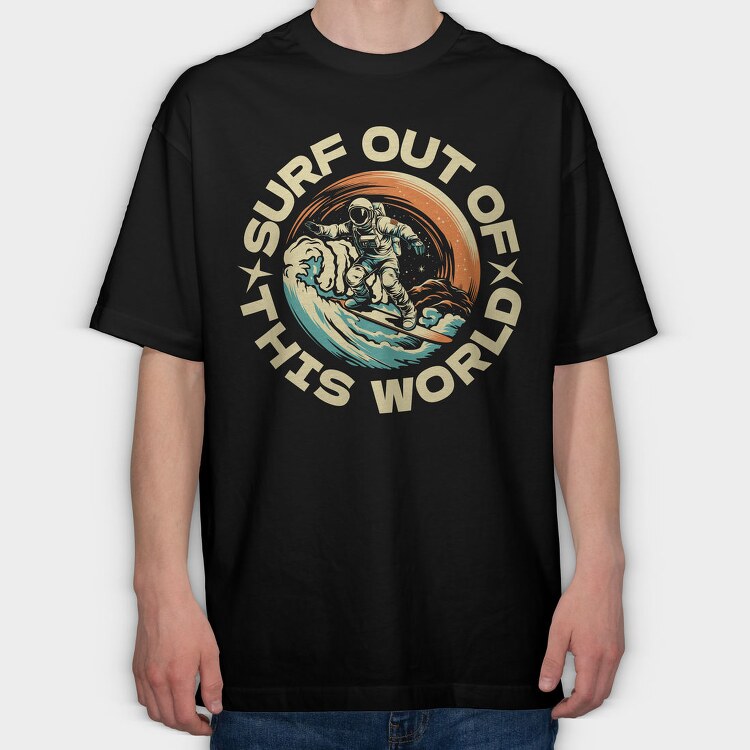 Surf Out of This World, Tricou Oversize Barbati (Unisex)