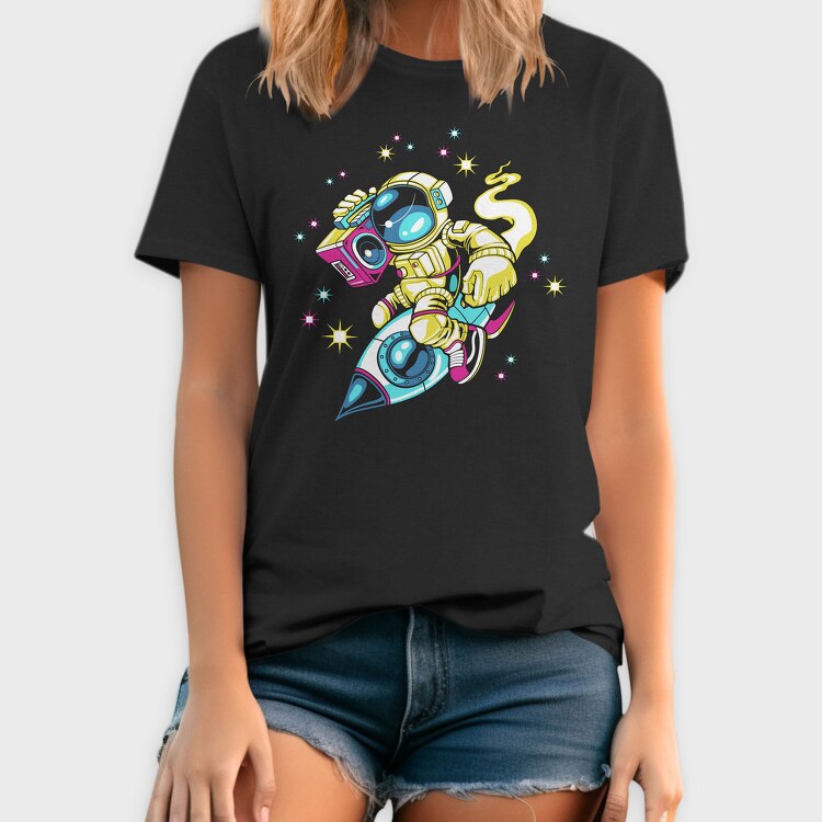 Space Boombox Astronaut, Tricou Barbati (Unisex)