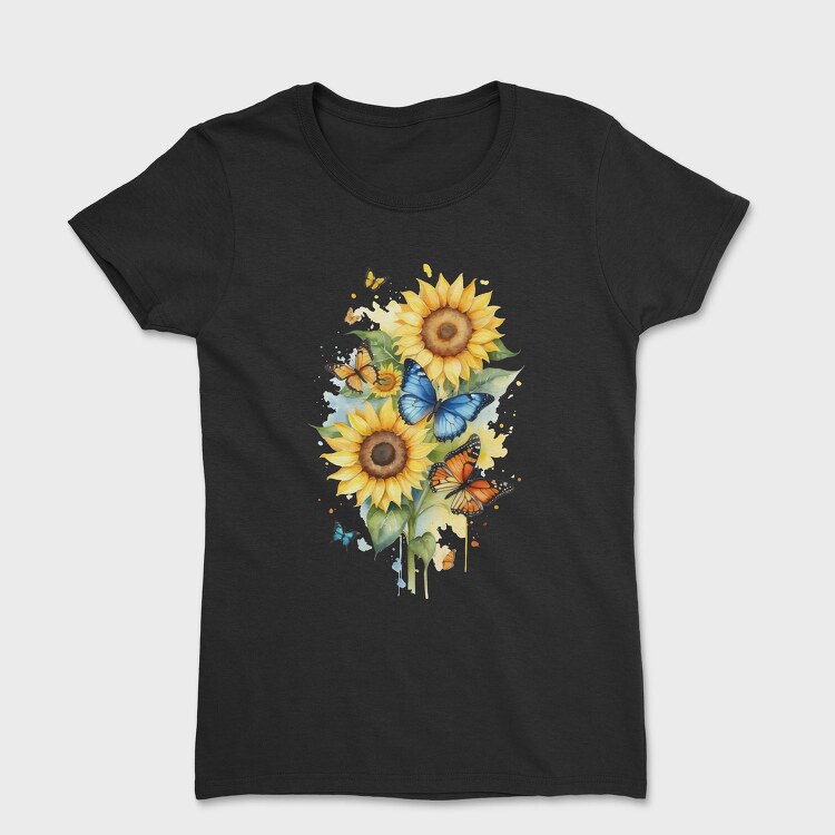 Sunflower Butterfly, Tricou Femei