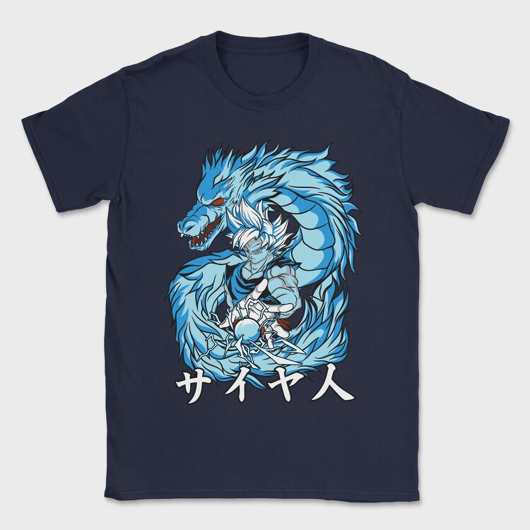 Blue Dragon Saiyan, Tricou Barbati (Unisex)
