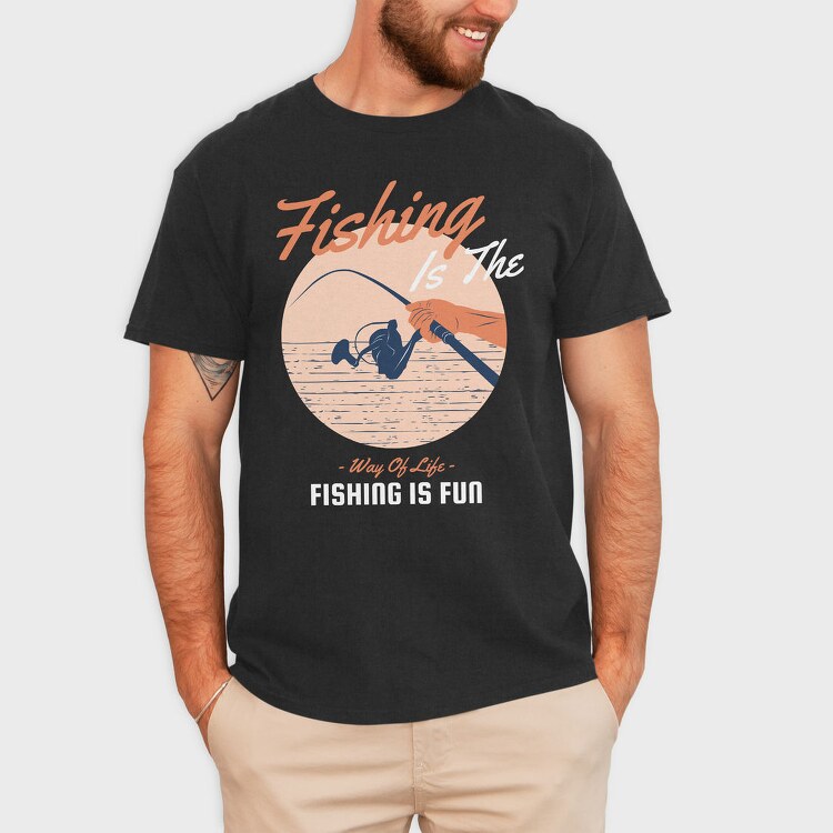 Fishing Way Of Life, Tricou Barbati (Unisex)
