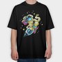 Space Boombox Astronaut, Tricou Oversize Barbati (Unisex)