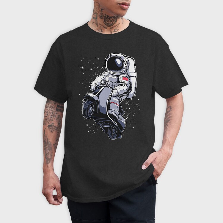 Astronaut Scooter Rider, Tricou Barbati (Unisex)