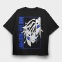 Blue Ink Drops, Tricou Oversize Barbati (Unisex)