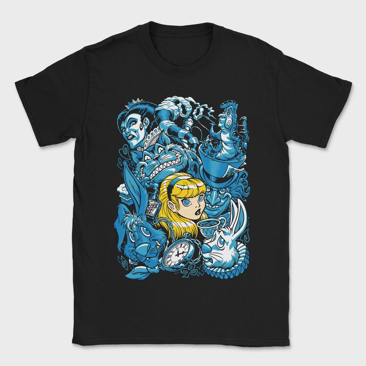 Blue Rabbit Wonderland, Tricou Barbati (Unisex)