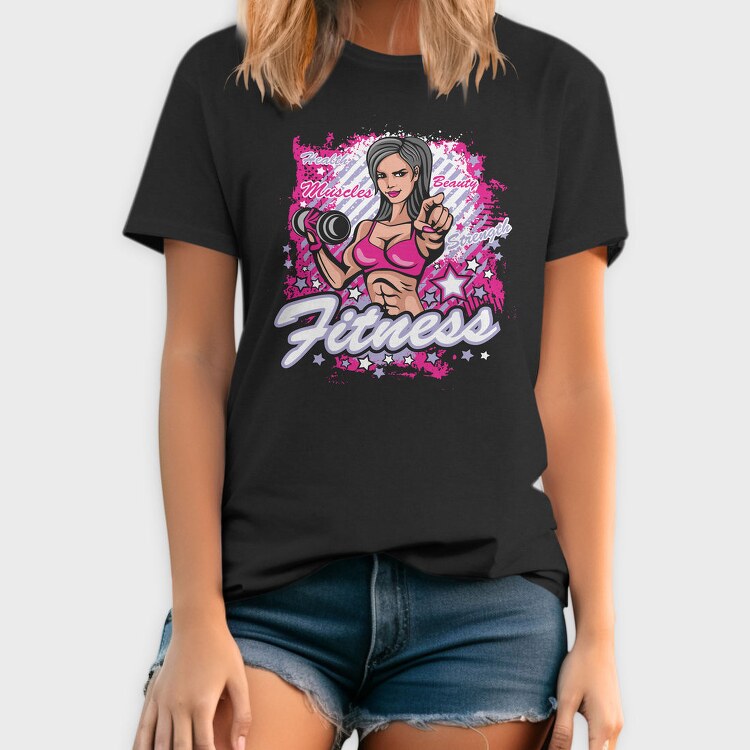 Fitness Girl Power, Tricou Barbati (Unisex)