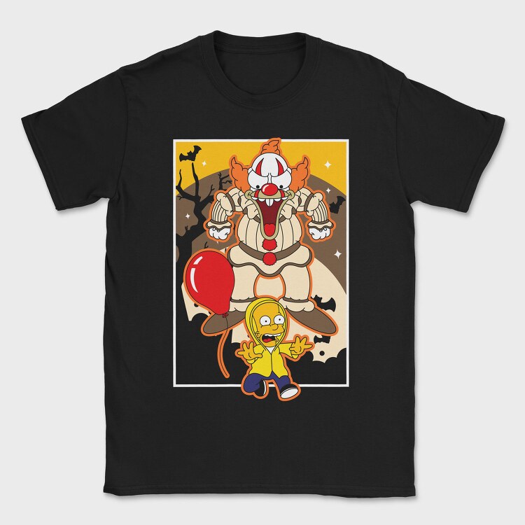Clown Simpson Horror, Tricou Barbati (Unisex)