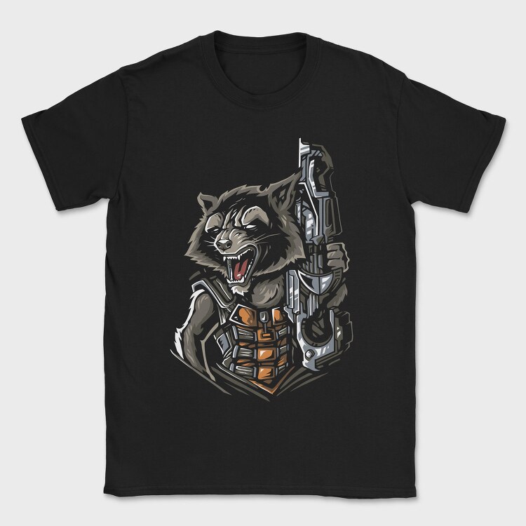 Cyber Raccoon, Tricou Barbati (Unisex)