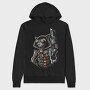 Cyber Raccoon, Hanorac Oversize Barbati (Unisex)