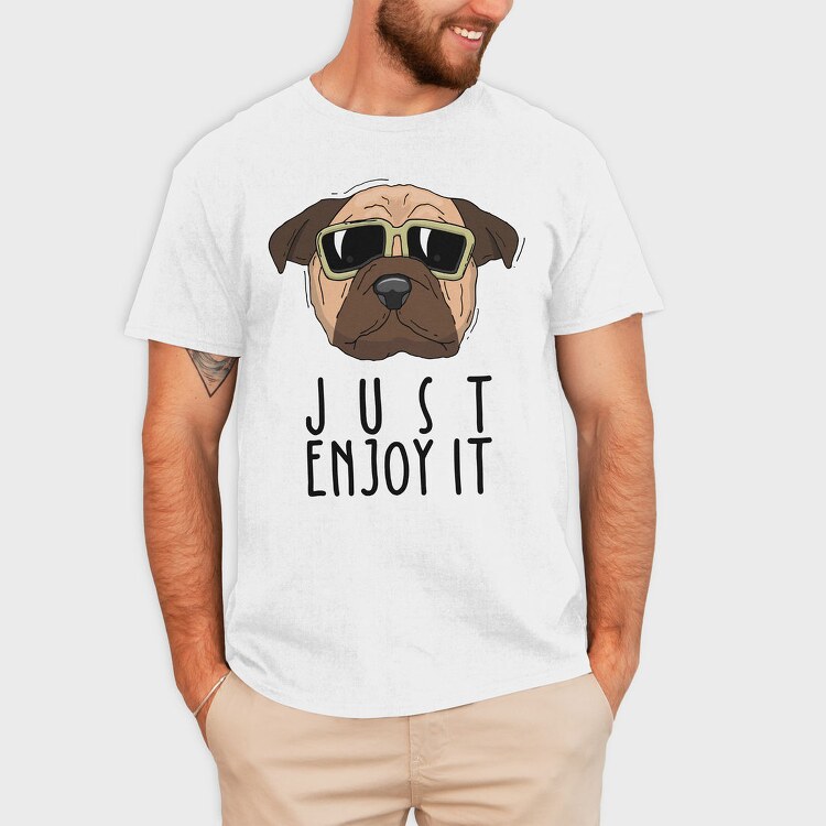 Pug Cool Vibes, Tricou Barbati (Unisex)