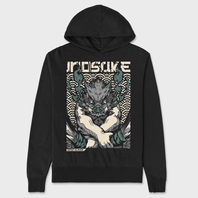Demon Slayer Beast, Hanorac Oversize Barbati (Unisex)