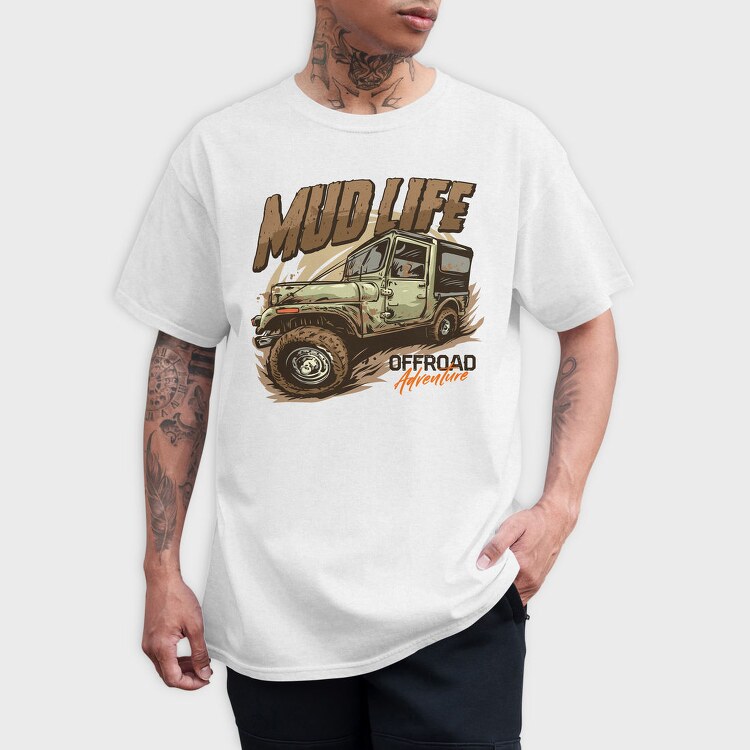 Mud Life Adventure, Tricou Barbati (Unisex)
