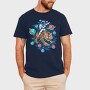 Astronaut Tiger Space, Tricou Barbati (Unisex)