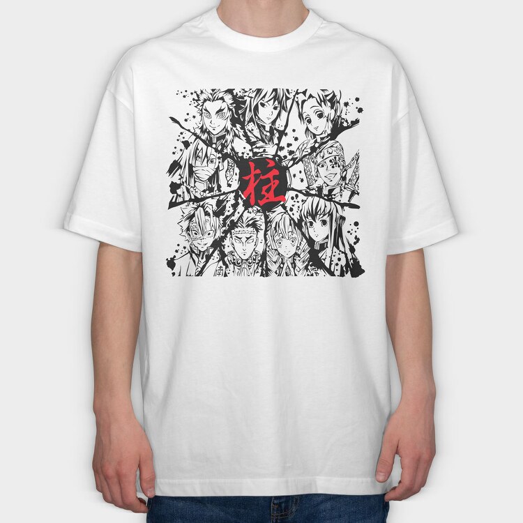 Demon Slayer Group, Tricou Oversize Barbati (Unisex)