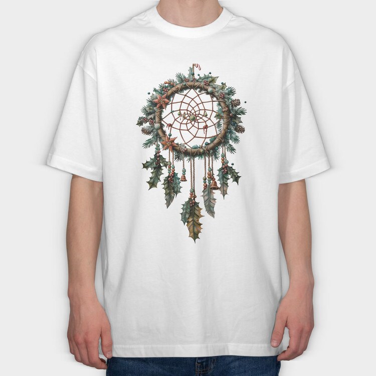 Dreamcatcher Christmas Holly, Tricou Oversize Barbati (Unisex)