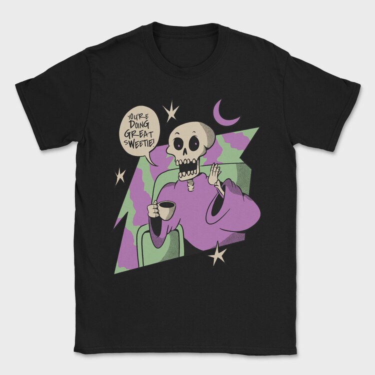 Supportive Skeleton Doing Great, Tricou Barbati (Unisex)