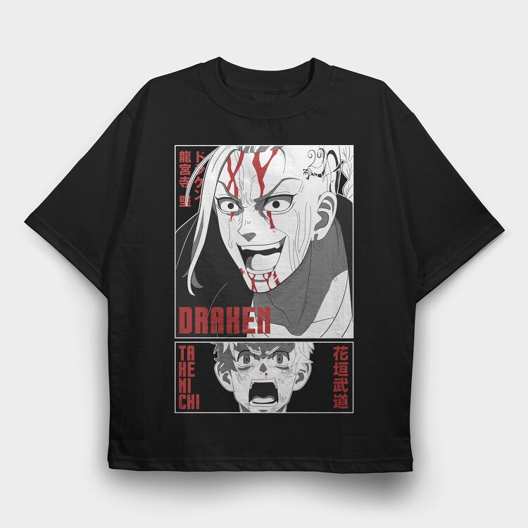 Drakenen Take Michi, Tricou Oversize Barbati (Unisex)