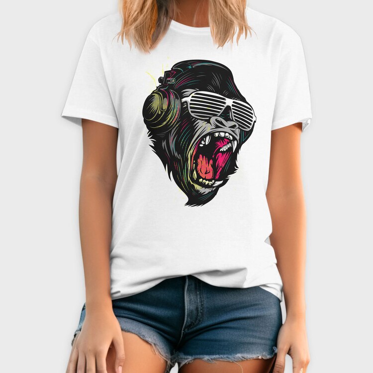 Neon Gorilla Howl, Tricou Barbati (Unisex)