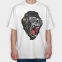 Neon Gorilla Howl, Tricou Oversize Barbati (Unisex)