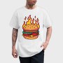 Flaming Burger Feast, Tricou Barbati (Unisex)