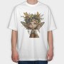 Elf Fairy Wreath, Tricou Oversize Barbati (Unisex)