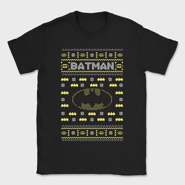 Batman Yellow Pattern, Tricou Barbati (Unisex)