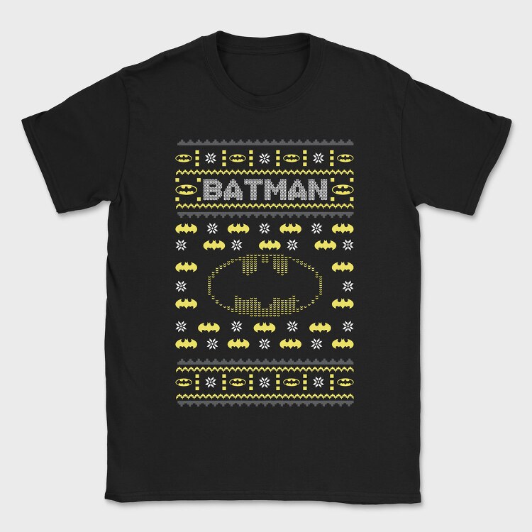 Batman Yellow Pattern, Tricou Barbati (Unisex)