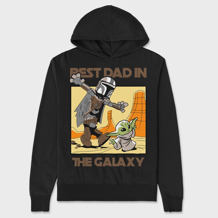 Best Dad In The Galaxy, Hanorac Oversize Barbati (Unisex)