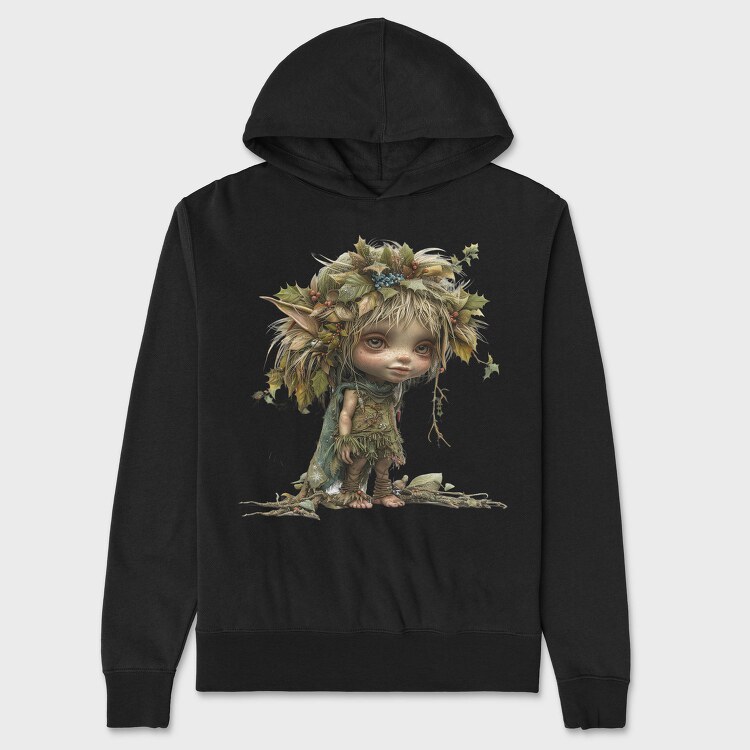 Elf In Leaves, Hanorac Oversize Barbati (Unisex)